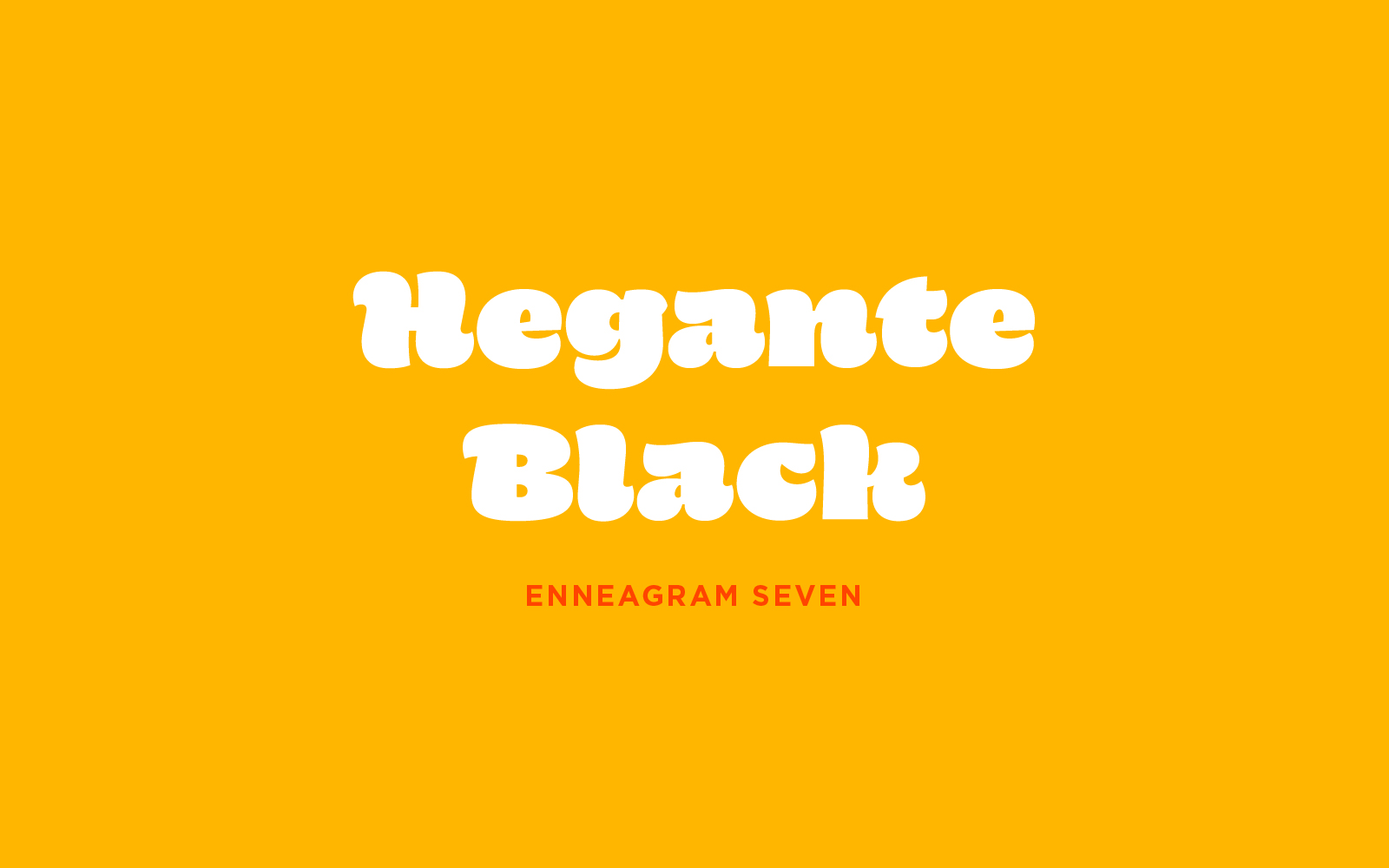 Hegante Black Font