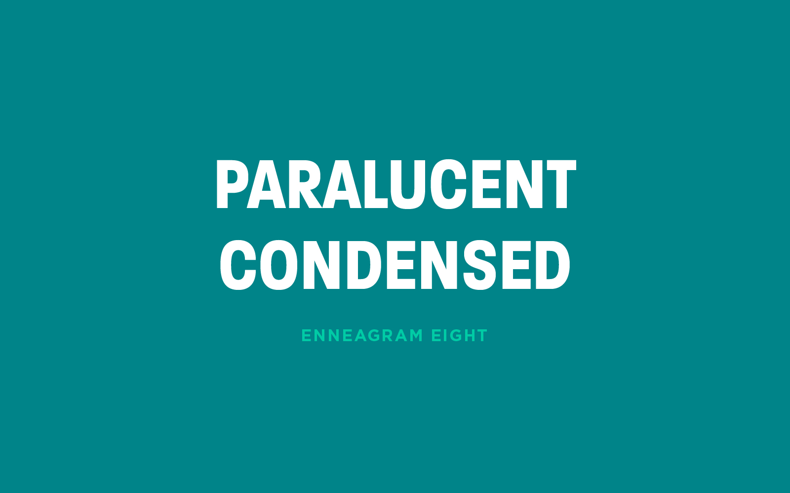 Paralucent Condensed Font