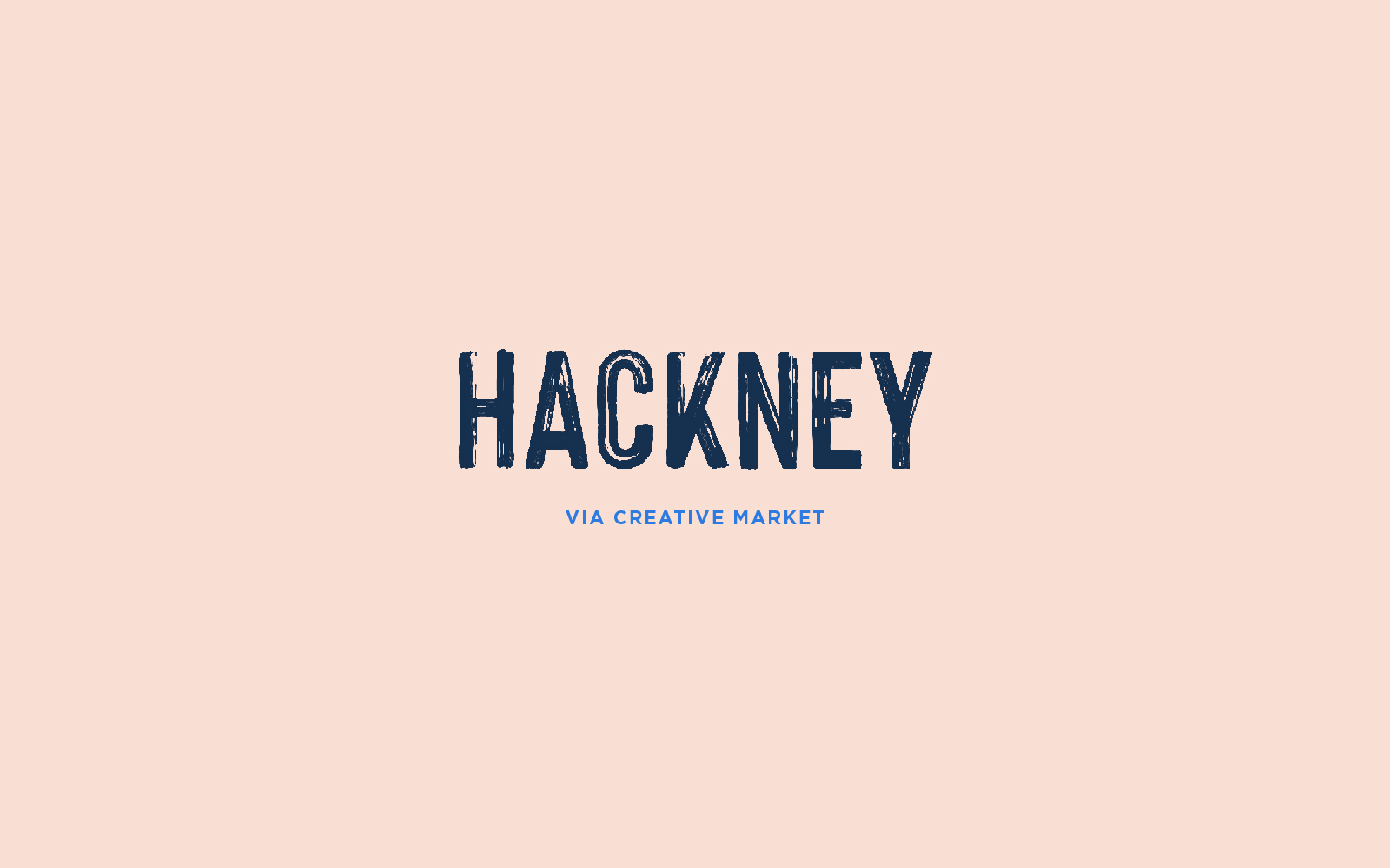 text graphic of hackney font