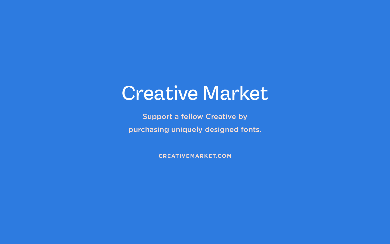 text graphic of creative market