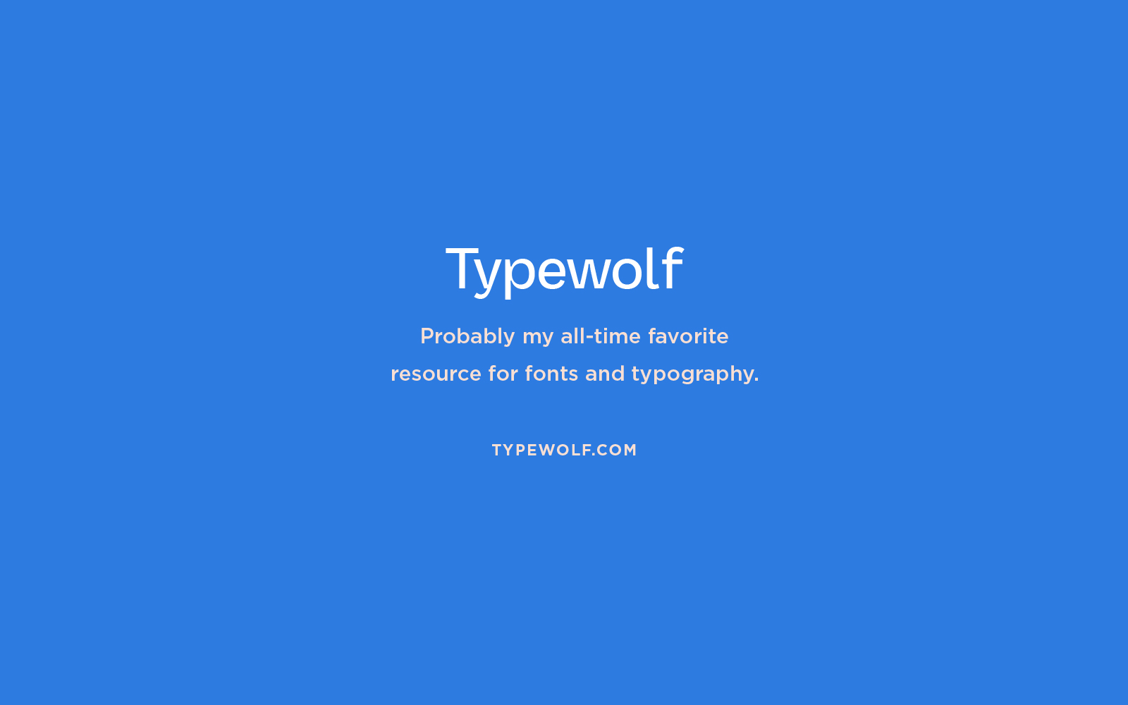text graphic of typewolf