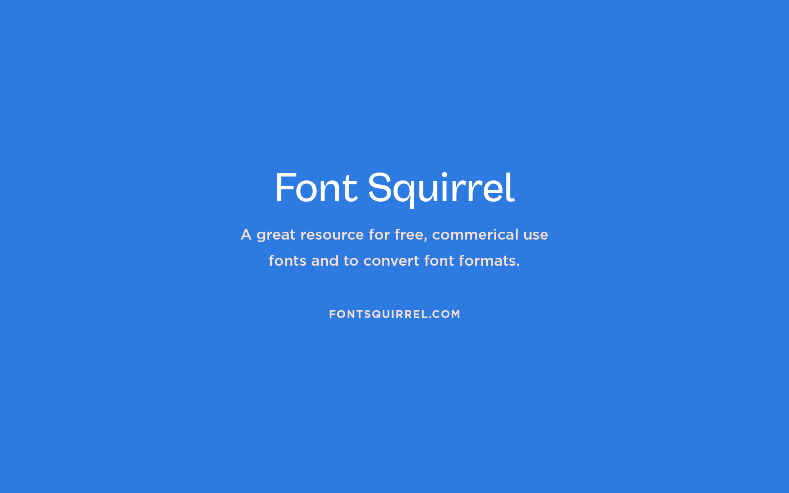 text graphic of font squirrel