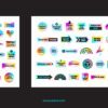 Featuring stickers from the Holographic Call to Action sticker pack.
