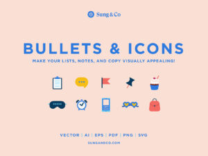 Bullets and Icons Vector Pack created by Sung & Co