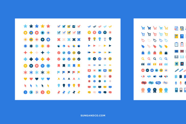 Samples from the Bullets & Icons Vector Pack