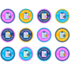 Set of Weekly Tasks Completed Course Badges created by Sung & Co