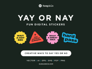 Yay or Nay Digital Stickers created by Sung & Co