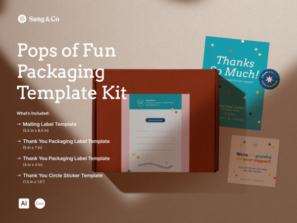 Pops of Fun Packaging and Branding Template Kit